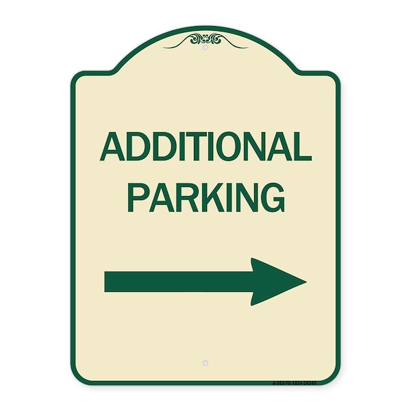 Signmission Additional Parking Right Arrow Heavy-Gauge Aluminum Architectural Sign, 24" x 18", TG-1824-24349 A-DES-TG-1824-24349 - main